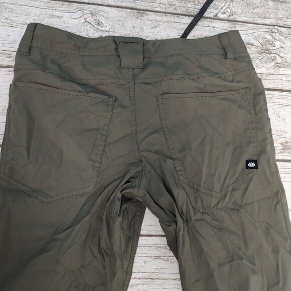 686 Everywhere Collection Technical Pants Slim Fit 30x30 Olive Green - Picture 10 of 11